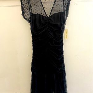 painted threads tulle polka dot dress Size M